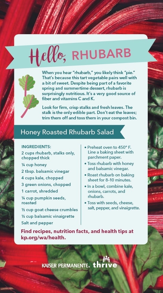 Honey Roasted Rhubarb Salad