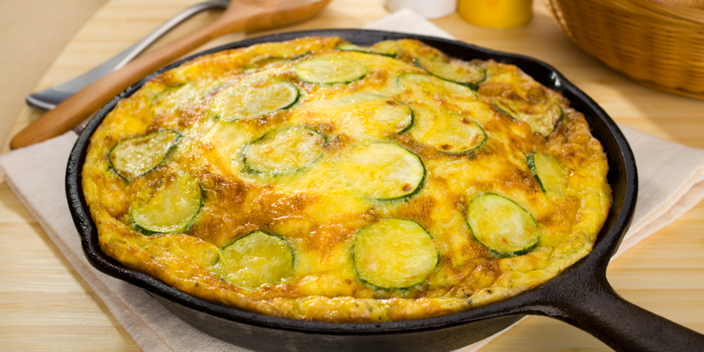 Vegetable Frittata with Zucchini and Cheese